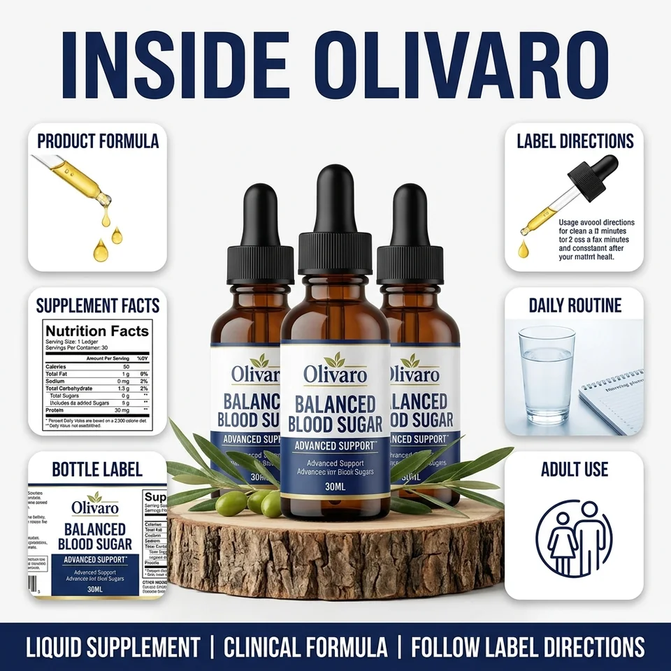 Inside Olivaro clinical product formula breakdown and composite infographic