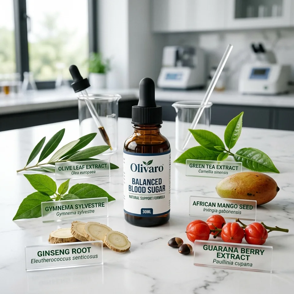 Olivaro botanical actives and active ingredient matrix display